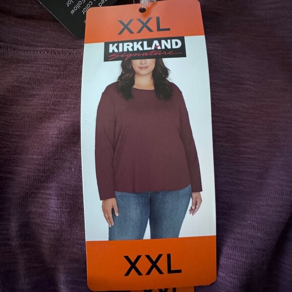 Kirkland Signature Womens XXL Long-Sleeve Slub Tee Comfort Fit Shirt 2XL - Picture 5 of 9
